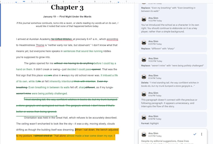 developmental book edit your ya and adult novel